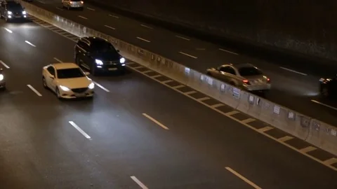 Cars on the night freeway Vidéo 78071538