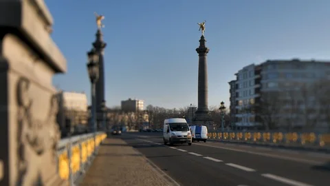 Cars passing on a bridge Stock Footage 100808080