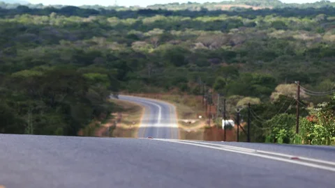 Cars passing by on highway Stock Footage 129291376