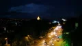 Cars relentlessly rushing along avenue of night Tbilisi, Georgia, time-lapse HD Footage