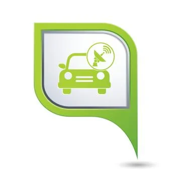 Cars satelite GREEN pointer Stock Illustration