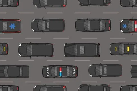 Cars Seamless pattern Stock Illustration