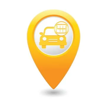 Cars transmission MAP pointer yellow Stock Illustration