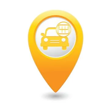 Cars transmission MAP pointer yellow Stock Illustration