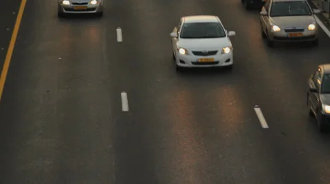 Cars upper view 2 Stock Footage 30200966