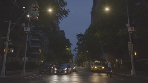 Cars Waiting to Turn at Intersection Stock Footage 94420859