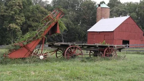 Cart and Barn Foto stock