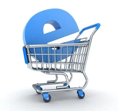 Cart and e-shop Stock Illustration