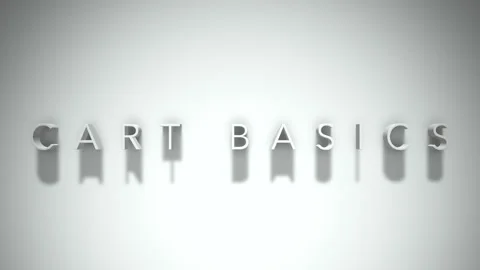Cart basics 3D title animation with shadows on a white background Stock Footage 297672781