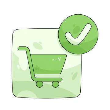 Cart checkout Stock Illustration