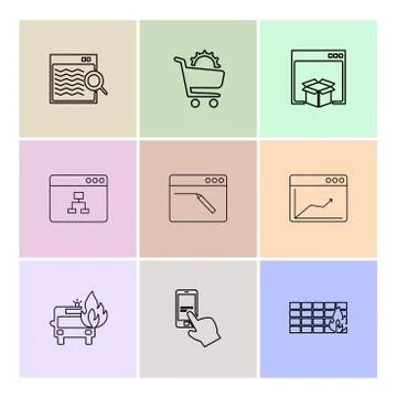 Cart ,dropbox ,  windows , ui , layout , web , user interface , technology ,  스톡 일러스트