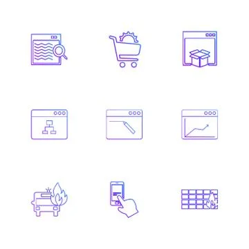 Cart ,dropbox ,  windows , ui , layout , web , user interface , technology ,  스톡 일러스트