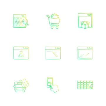 Cart ,dropbox ,  windows , ui , layout , web , user interface , technology ,  Illustrazione stock