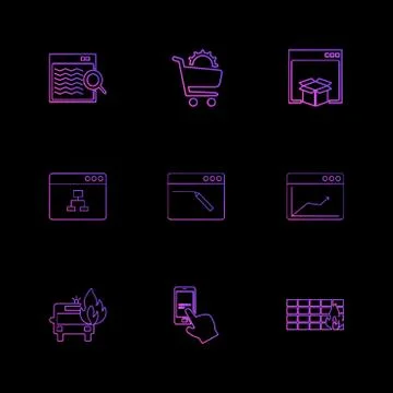 Cart ,dropbox ,  windows , ui , layout , web , user interface , technology ,  스톡 일러스트