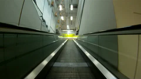 Cart escalator Stock Footage 8983060