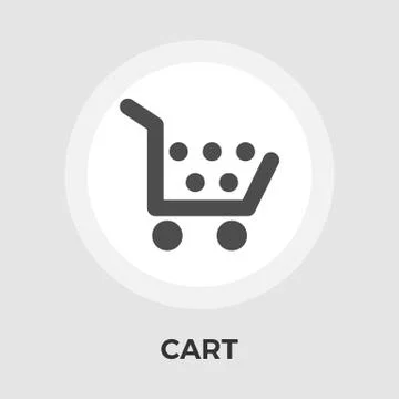 Cart Flat Icon Stock Illustration