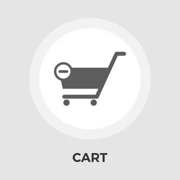 Cart Flat Icon Stock Illustration