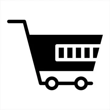 Cart glyph e icon vector illustration isolated on white background Stock Illustration