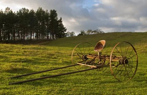 Cart on the hill Stock Photos