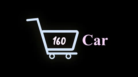 Cart Icon Animation with Number Display – Modern Shopping Graphic Stock Footage 283986992
