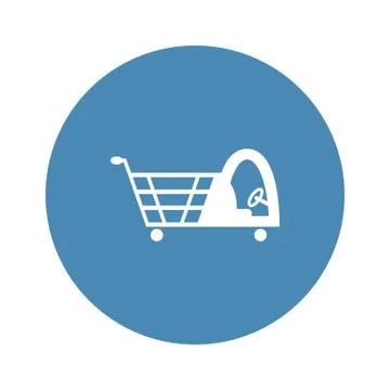 Cart Icon Vector flat design style Stock Illustration