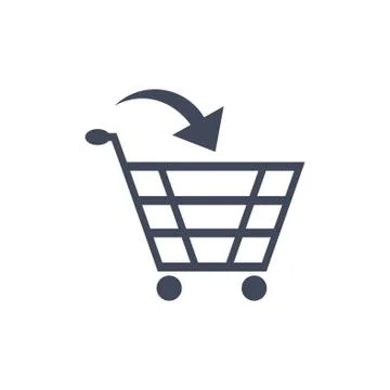 Cart Icon Vector flat design style Stock Illustration