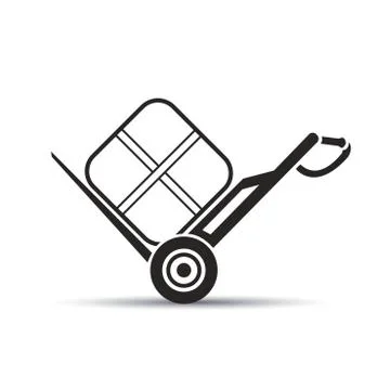Cart with load Stock Illustration