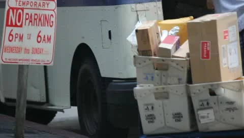 Cart of Mail Stock Footage 11360862