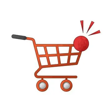 Cart notification illustration Stock Illustration