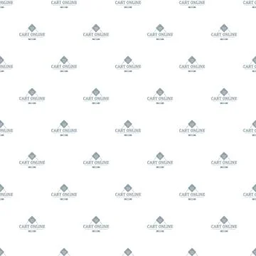 Cart online pattern vector seamless Stock Illustration