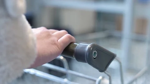 The cart pulls into the store. Stock Footage 181972107