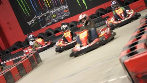 Cart Racing Stock Footage 1747063