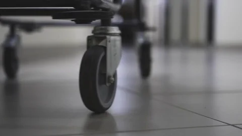 The cart rolls on the corridor Stock Footage 108929756
