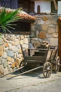 Cart with a Sack Foto stock