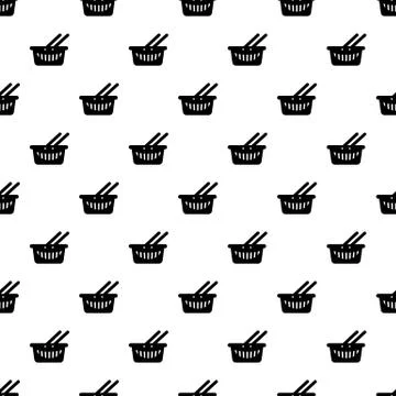 Cart shop pattern seamless Illustrazione stock