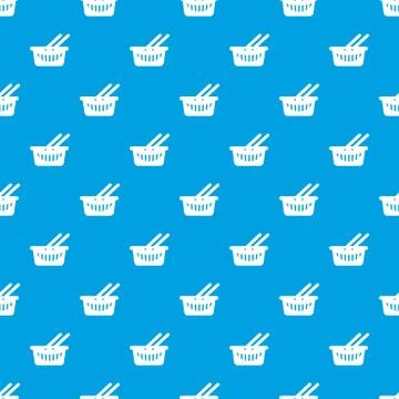 Cart shop pattern vector seamless blue Illustrazione stock
