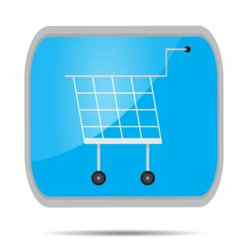 Cart shopping button icon Stock Illustration