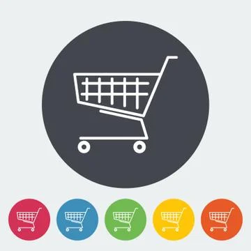 Cart single icon. Stock Illustration