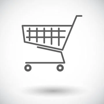 Cart single icon Stock Illustration