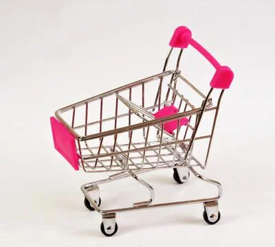 The cart for the store is empty. Stock Photos