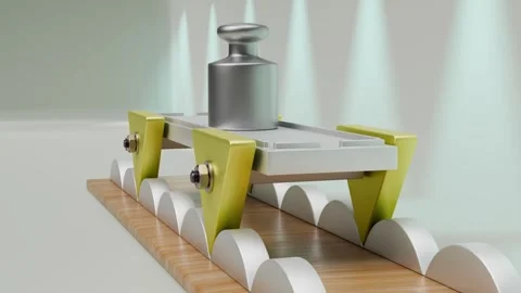 A cart on triangular wheels Stock Footage 324644929