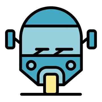 Cart tricycle icon vector flat Stock Illustration