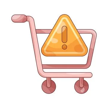 Cart warning Stock Illustration
