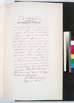 Carta de Despedida do Ex-Imperador do Brasil. 12 Avril, 1831.. Debret, Jea... Stock Photos