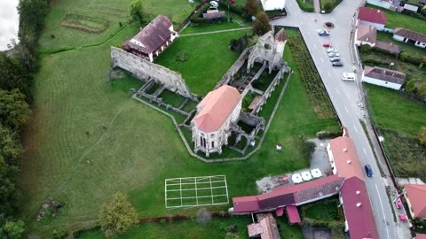 Carta Monastery Aerial View Stock Footage 147232078