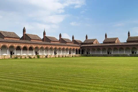 Carterhouse of Pavia, cell complex Stock Photos