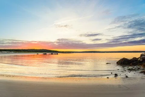 Carters Beach at sunset Stock Photos