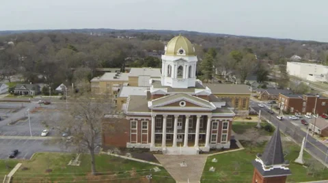 Cartersville Courthouse Aerial Video stock 36658652