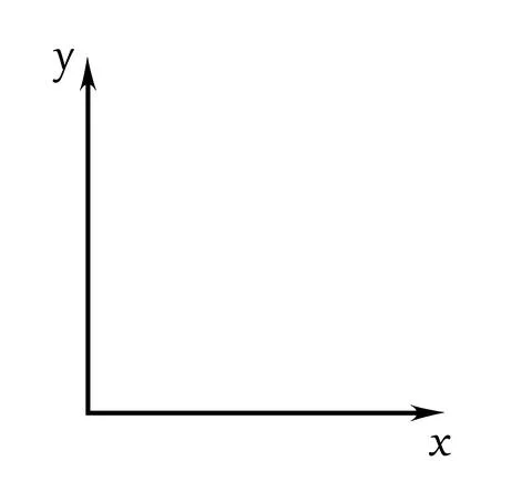 Cartesian coordinate system. vector illustration. template for drawing graphs of Stock Illustration