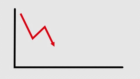 Cartesian graph down NoBCK Stock Footage 234056785